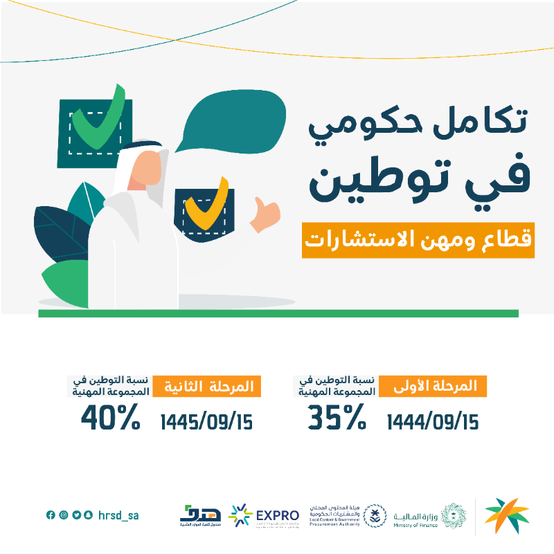وزارة الموارد البشرية تصدر الدليل الإجرائي لقرار توطين نشاط الخدمات الاستشارية