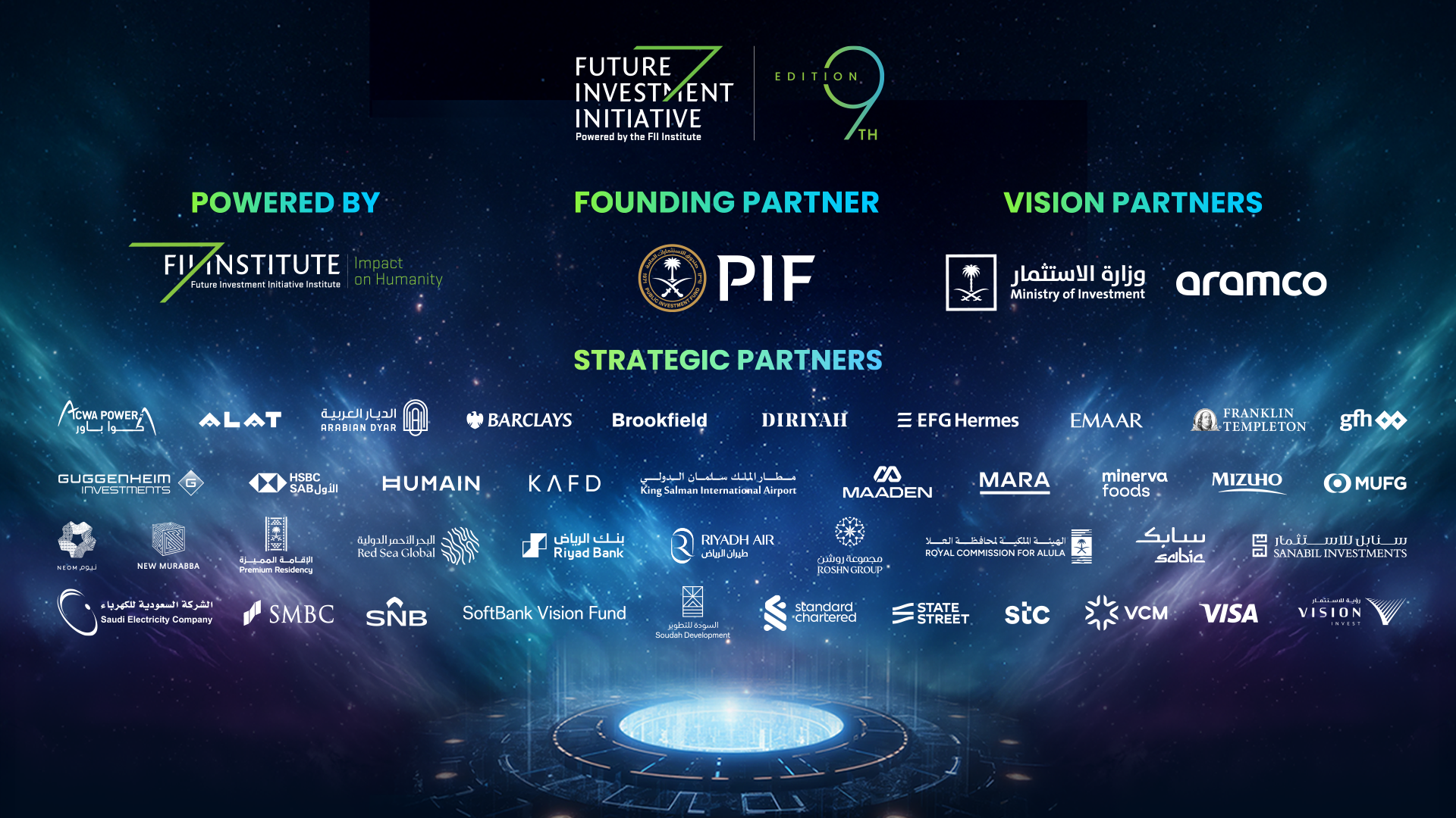 FUTURE INVESTMENT INITIATIVE INSTITUTE ANNOUNCES GLOBAL PARTNERS FOR FII9