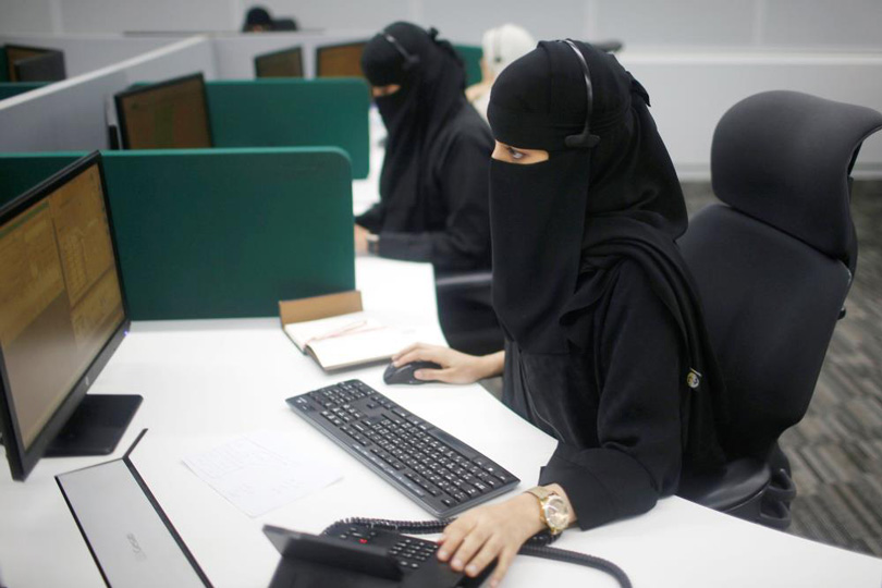 Saudi women's labor force participation rate reached 34.5%, while their unemployment rate declined