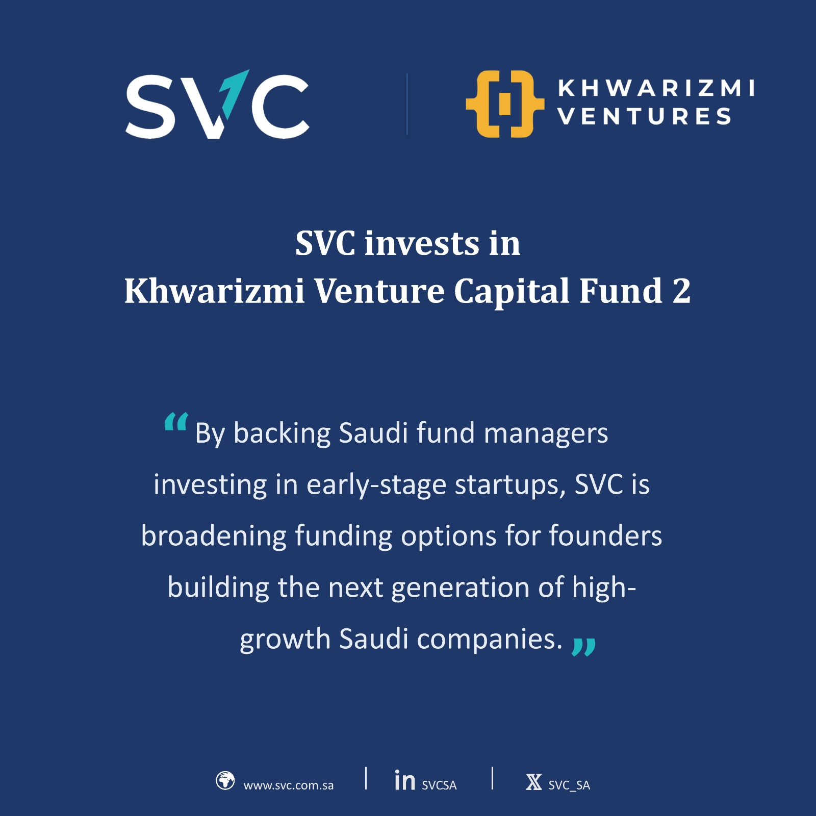 Saudi Venture Capital invests in Khwarizmi Venture Capital Fund 2